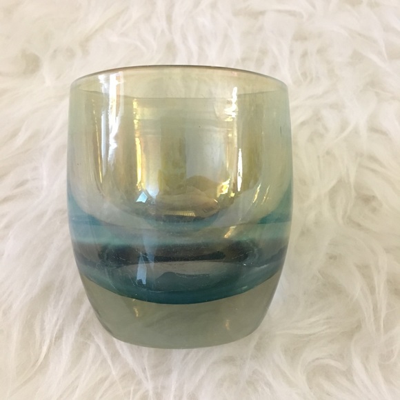 ❌SOLD❌ Blue & Gold Exotic glassybaby Votive - Picture 4 of 8